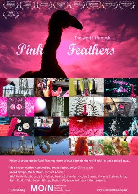 The world through... Pink Feathers poster